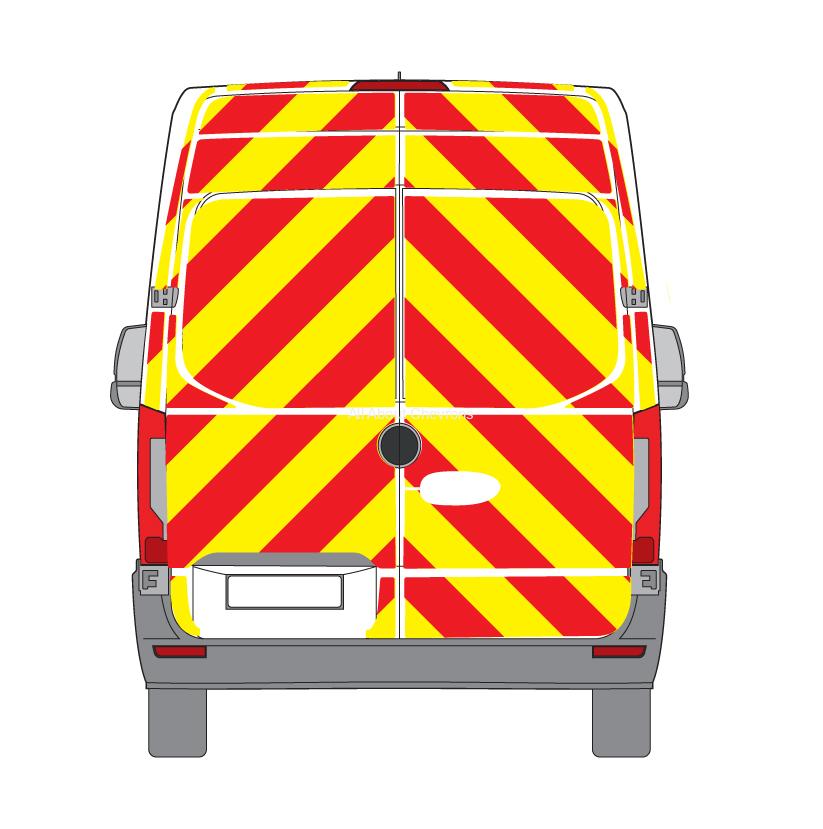 Full Rear Chevron Mercedes Sprinter DD high roof full back FWD 2018 – Present (new shape ...